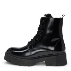 Hugo Kris Combat Chunky Heel Boot in Black