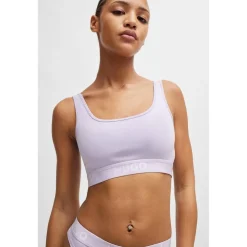 Hugo Logo Bralette in Purple