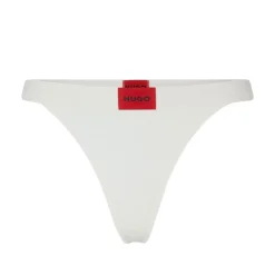 Hugo Logo Waistband Thong in Natural