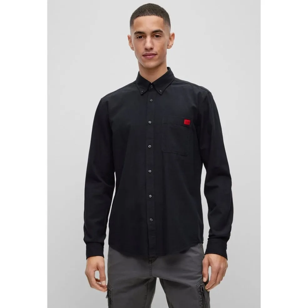 Hugo Long Sleeve Shirt in Black