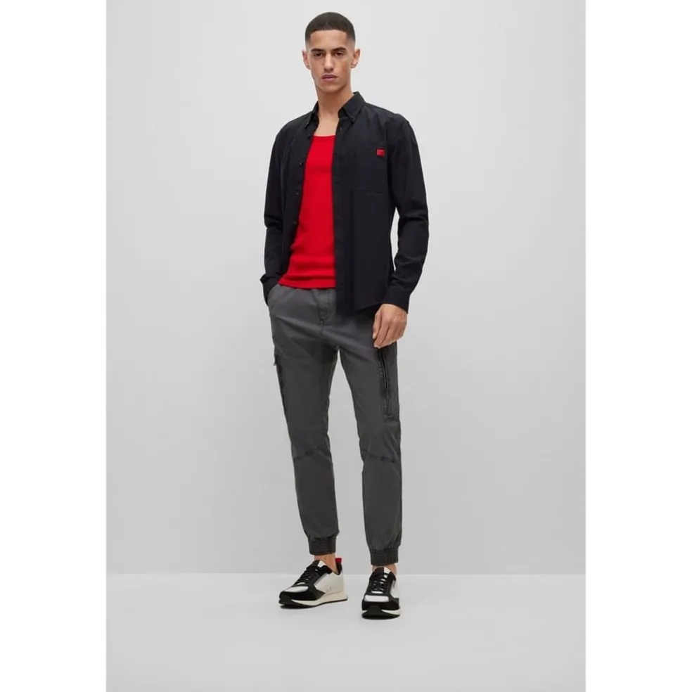 Hugo Long Sleeve Shirt in Black