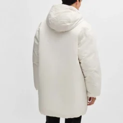 Hugo Mandev Water Repellent Parka Jacket in Natural