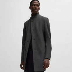 Hugo Mintrax2441 Regular-Fit Formal Coat in Grey