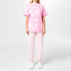 Hugo Regular Fit Crew Neck Short Sleeve T-Shirt in Pink