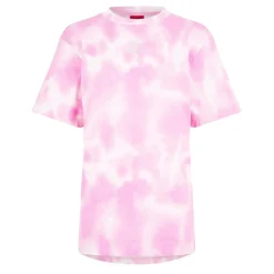 Hugo Regular Fit Crew Neck Short Sleeve T-Shirt in Pink