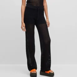 Hugo Slonise Knitted Trousers in Black