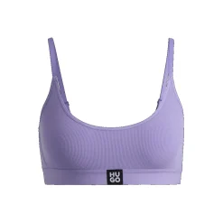 Hugo Stretch-Modal Bralette with Logo Band in Purple