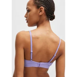 Hugo Stretch-Modal Bralette with Logo Band in Purple