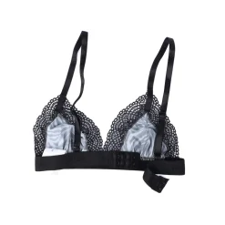 Hugo Unpadded Zebra Print Triangle Bra in White