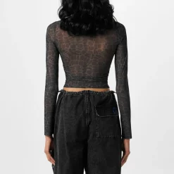 Hugo Womens Dasori Cropped Top in Black