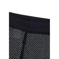 Hugo X Bella Poarch Slim Fit Glitter Mesh Trousers in Black