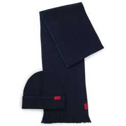 Hugo Zaschel Hat & Scarf Set in Navy