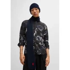 Hugo Zaschel Hat & Scarf Set in Navy