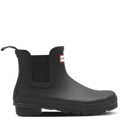 Hunter Chelsea Ankle Boots in Black
