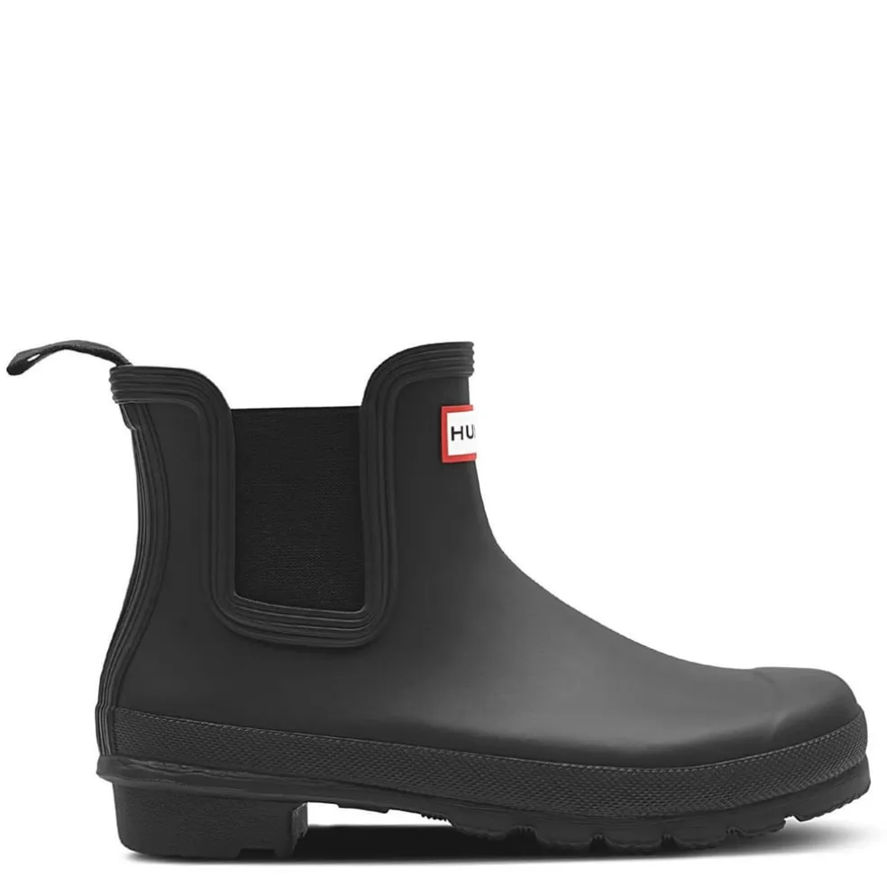 Hunter Chelsea Ankle Boots in Black