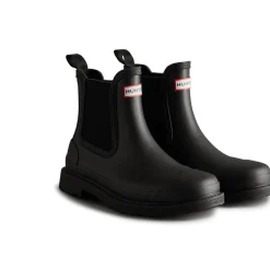 Hunter Comando Chelsea Boots in Black