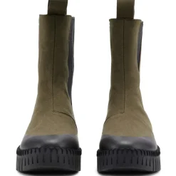 Ilse Jacobsen Long Chelsea Block Heel Boots in Green