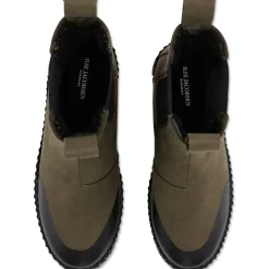 Ilse Jacobsen Long Chelsea Block Heel Boots in Green