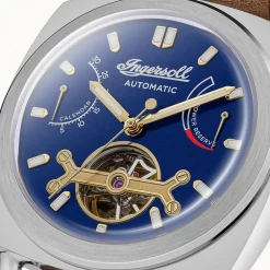 In The Style The Nashville Brown Blue Watch I13001 in Silver