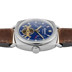 In The Style The Nashville Brown Blue Watch I13001 in Silver