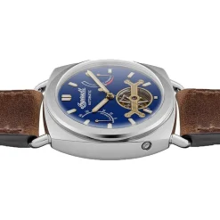 In The Style The Nashville Brown Blue Watch I13001 in Silver