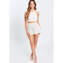 Influence Elong Sleeve T-Shirtictd Shorts in White