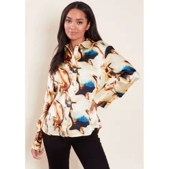 Influence Regular Fit Long Sleeve Shirt in Orange