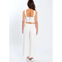 Influence Wde Lg Crg Trousersr in White