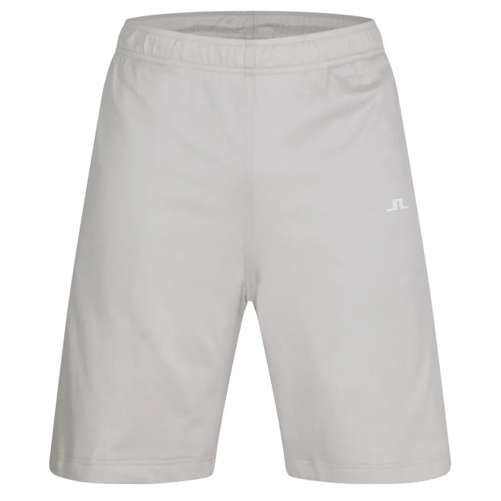 J Lindeberg Logo Print Athletic Shorts in Cream