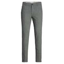 Jack and Jones Henry Heathered Straight Leg Chinos in Grey