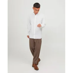 Jack and Jones Long Sleeve Regular Fit Shirt in White