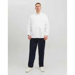 Jack and Jones Mens Cardiff Shirt Plus Size in White