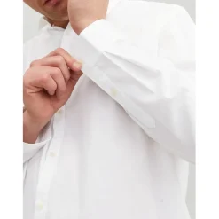 Jack and Jones Mens Cardiff Shirt Plus Size in White
