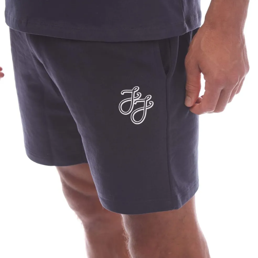 Jack and Jones Tag T-Shirt & Short Set in Navy
