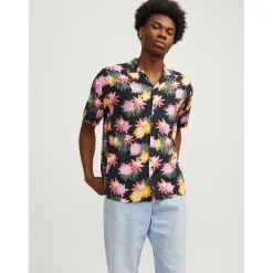 Jack and Jones Tampa Regular Fit Short Sleeve Shirt in Blue