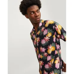 Jack and Jones Tampa Regular Fit Short Sleeve Shirt in Blue