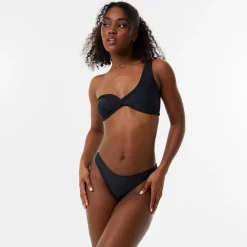 Jack Wills Asymmetric Twist Front Bikini Top in Black