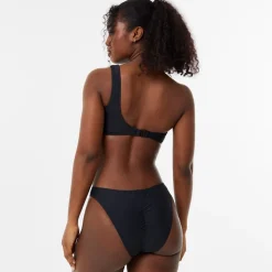 Jack Wills Asymmetric Twist Front Bikini Top in Black