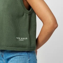 Jack Wills Back Vest in Green