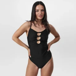 Jack Wills Beaded Swimsuit in Black