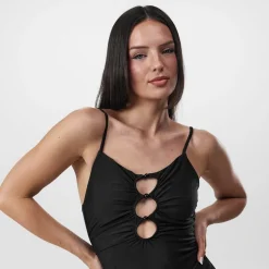 Jack Wills Beaded Swimsuit in Black