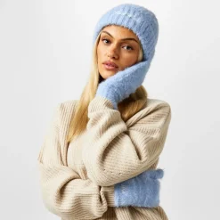 Jack Wills Beanie and Mitten Set in Blue