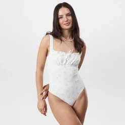 Jack Wills Broderie Ssuit in White