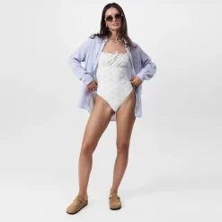 Jack Wills Broderie Ssuit in White