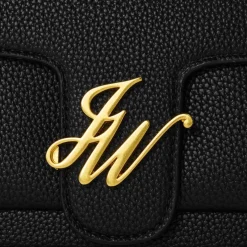 Jack Wills Buckle Baguette with Detachable Strap in Black