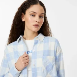 Jack Wills Check Flannel Shirt in Grey