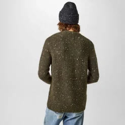 Jack Wills Chunky Twist Crew Sweater in Green