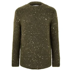 Jack Wills Chunky Twist Crew Sweater in Green