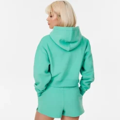 Jack Wills Crop Zip Through Hoodie in White