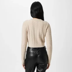 Jack Wills Cropped Crew Neck Tinsbury Sweater in Neutral